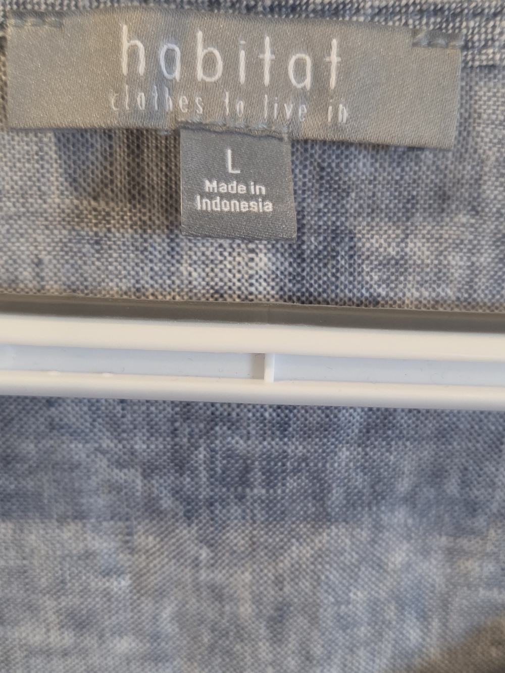 # Habitat Light Greyish Blue Floral Linen-blend Button-front Top & Pants Set - Picture 5 of 16